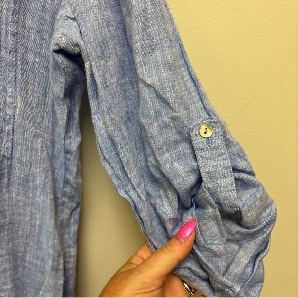 Saint Tropez West 100% Linen Top - Picture 10 of 11